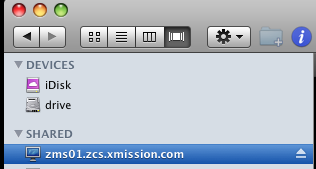 OS X (Mac) - Your Zimbra Storage as Remote Drive