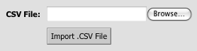 Import .CSV File, found in Preferences pane.